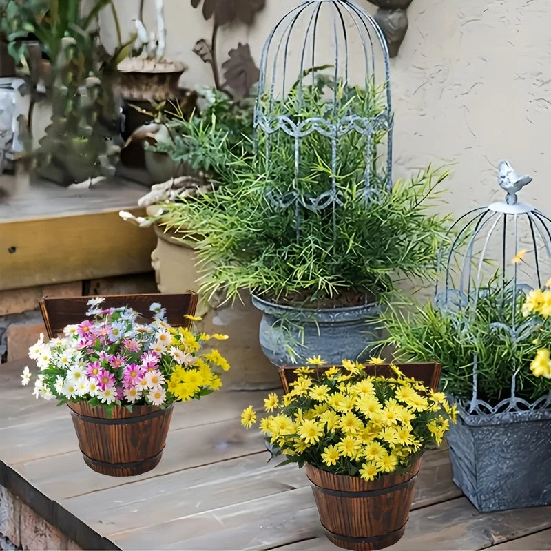 Frendorf | Rustikale Outdoor-Pflanzkübel im Fassstil – Klassische Gartenblumenkübel mit Holzoptik