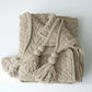 Frendorf | HeartKnit Kuscheldecke aus Chenille | Strickdesign | Für Bett & Sofa | Weich & Gemütlich