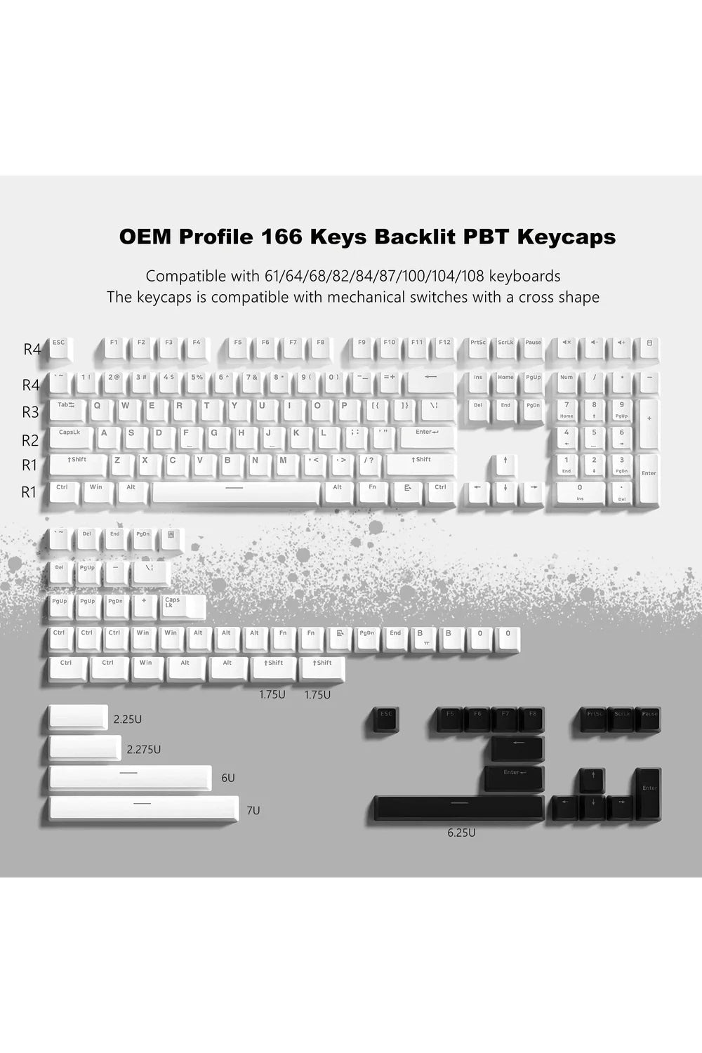 Lila Weiße ISA Keycaps