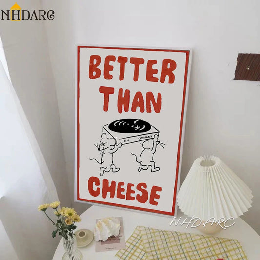 Korean Lovely Dinosaur Mouse Cartoon Design Interior Painting Canvas Print Poster Wall Picture Art Living Room Home Decoration