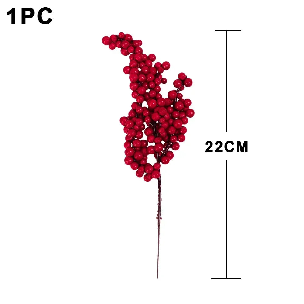 Künstliche rote Beeren DIY Weihnachtsbaum Party Dekoration