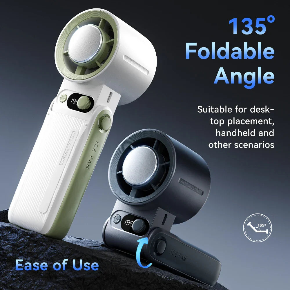 Frendorf | Frozano CoolFlex | 3-in-1 Ventilator | Tragbar & Halsfreundlich | LED-Display | Bis 25 Std Laufzeit