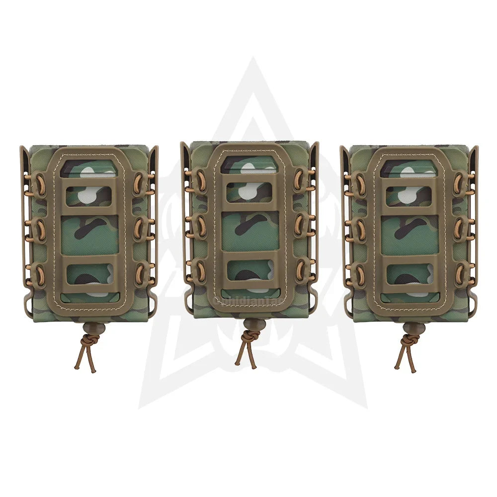 Taktischer Fast Mag Flexibel Molle | 5.56 Magazin Tasche Träger | für AK 74/47 AR M4 | Gewehr Pistolen Magazin Halter | 5.56/7.62 Mag Tasche