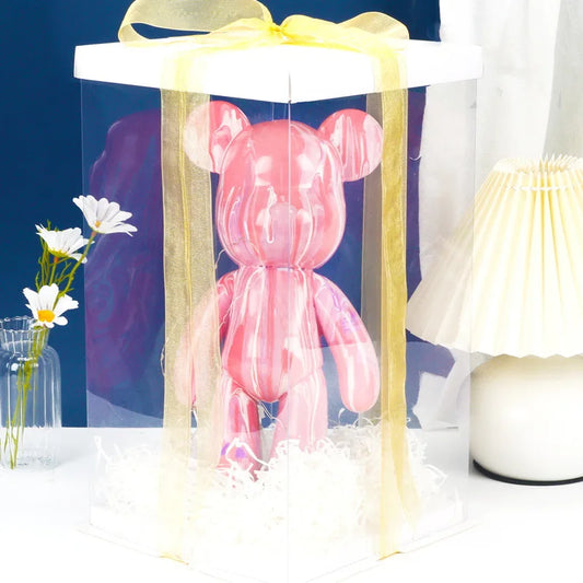 Graffiti Painted Fluid Violent Bear White Body Ornaments DIY Handmade Personalized Model Home Desktop Decoration Accessories New