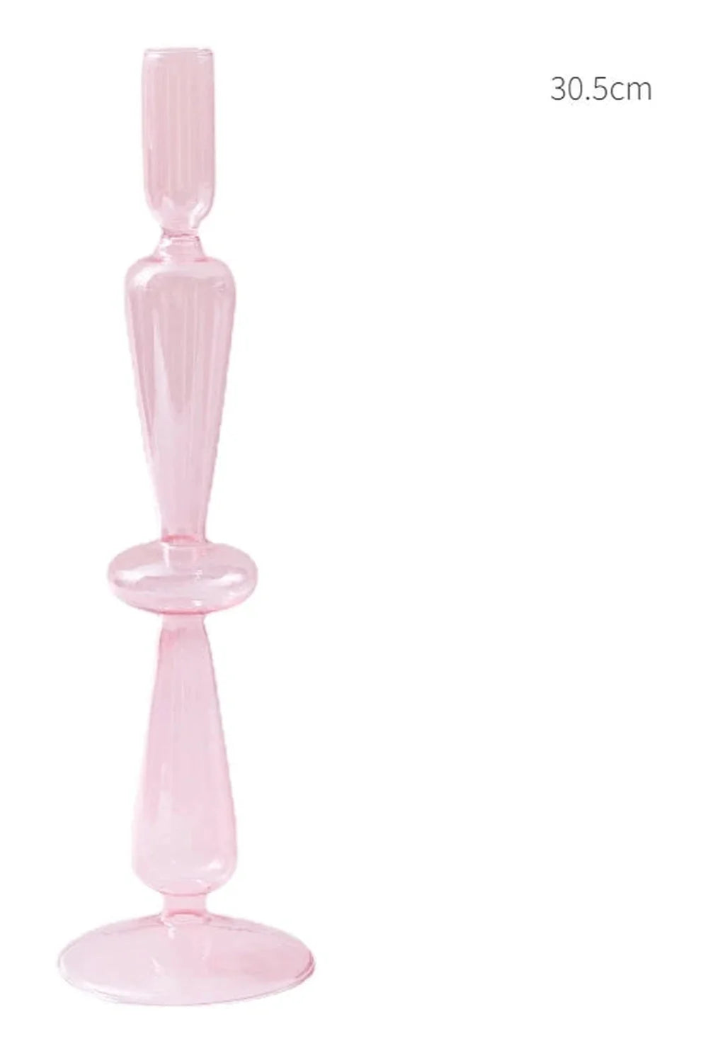 Pink Glass Taper Kerzenhalter