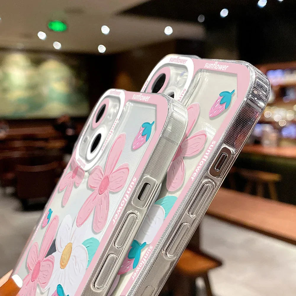 Frendorf | Blumenmuster iPhone Klarsichtschutzcase