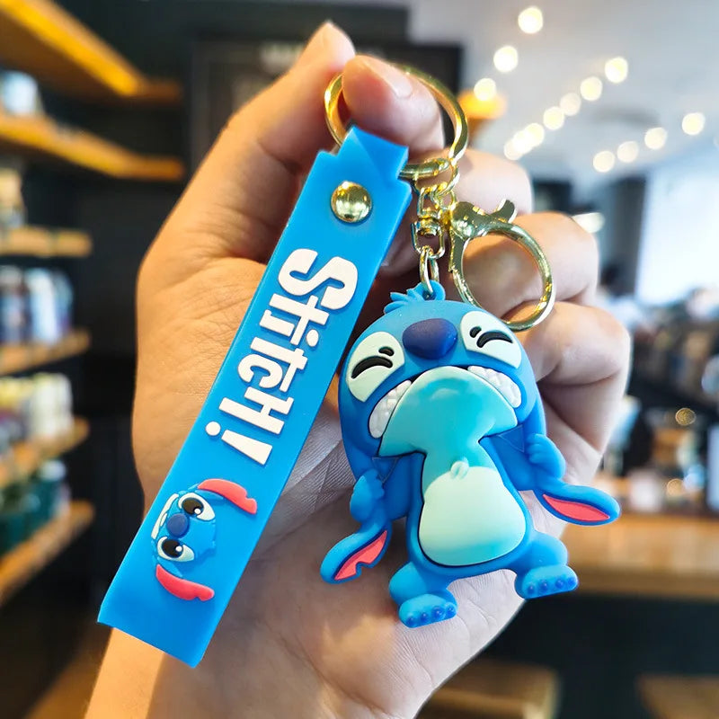 Anime Disney Schlüsselanhänger - Süßer Mickey Mouse, Minnie, Lilo und Stitch Cartoon Schlüsselring, Ornament und Autoanhänger, Perfekte Geschenke für Kinder