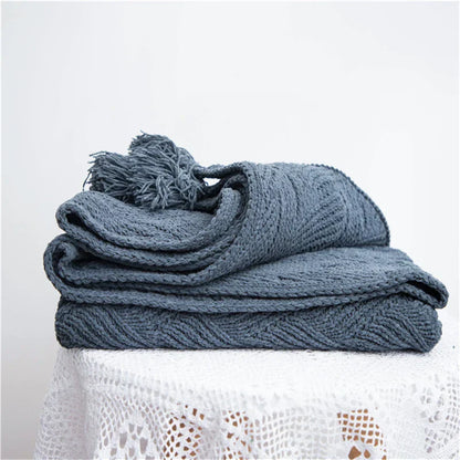 Frendorf | HeartKnit Kuscheldecke aus Chenille | Strickdesign | Für Bett & Sofa | Weich & Gemütlich