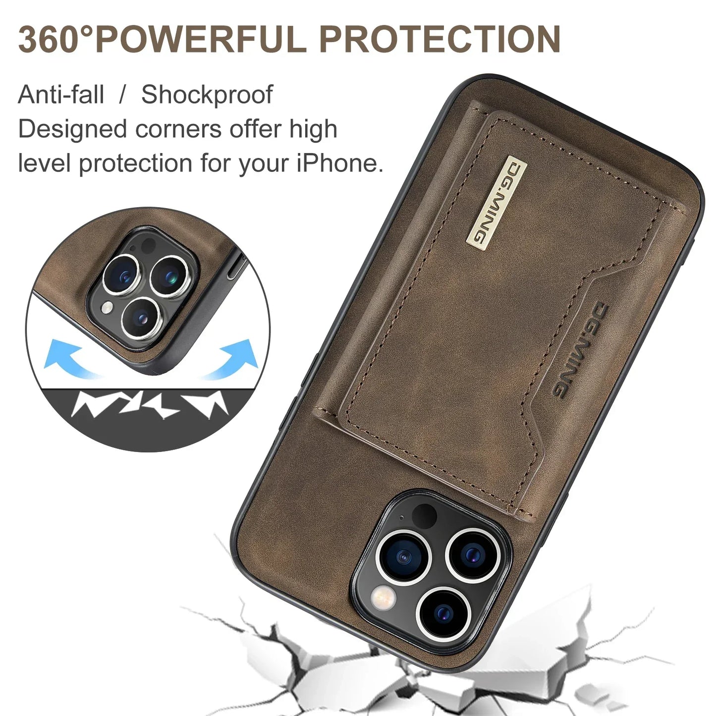 Frendorf | FlexiCover 2-in-1 iPhone-Hülle mit Abnehmbarer Brieftasche | Schützt & Organisiert | Hochwertiges Design