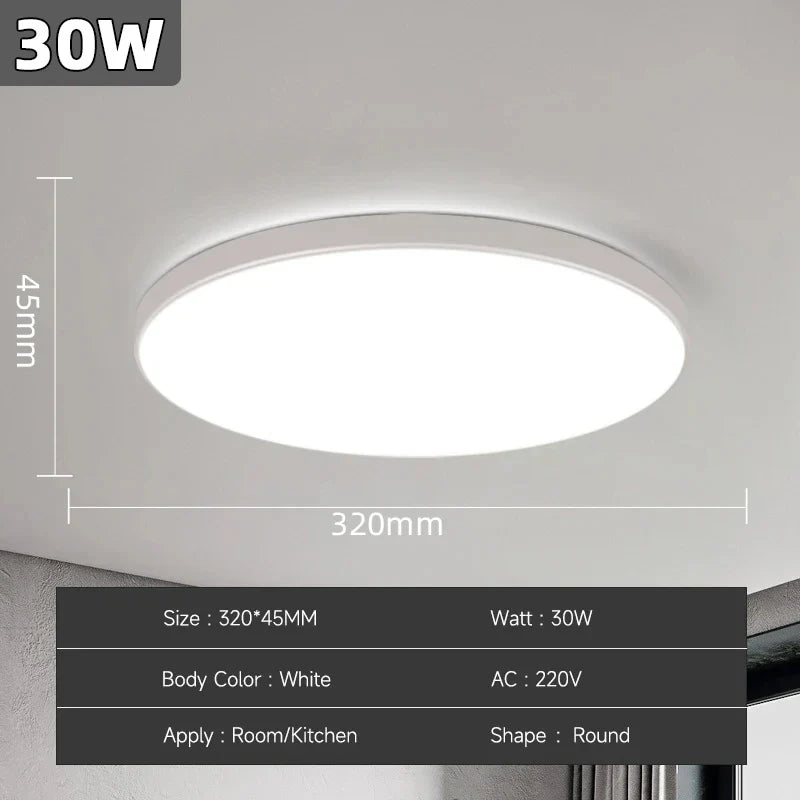 Frendorf | Moderne LED-Deckenlampe – 18W/30W/40W/72W Runde Deckenleuchte für Wohnzimmer, Schlafzimmer, Küche und Badezimmer