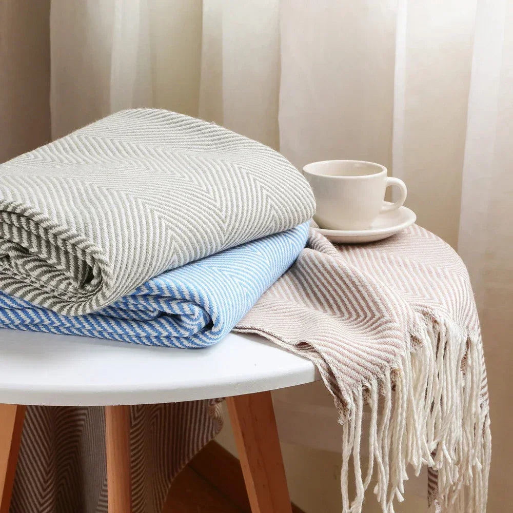 Nordische Streifen Wurf Sofa Decke
