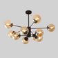 Frendorf | AuroraSphere Glaskugel-Kronleuchter | Eleganter Designerleuchter | Modern & Luxuriös