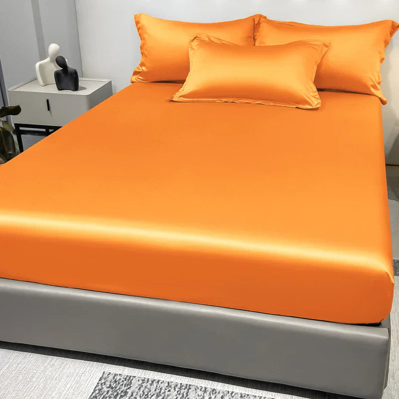Frendorf | SatinDreams Luxus Spannbettlaken | Seidiges Satin-Bettlaken | Atmungsaktiv & Kühlend | Knitterfrei | Pflegeleicht