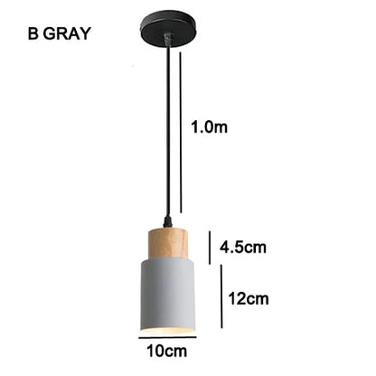Nordische LED-Pendelleuchten aus Metall und Holz - Moderne Hängelampen für Esszimmer und Küche
