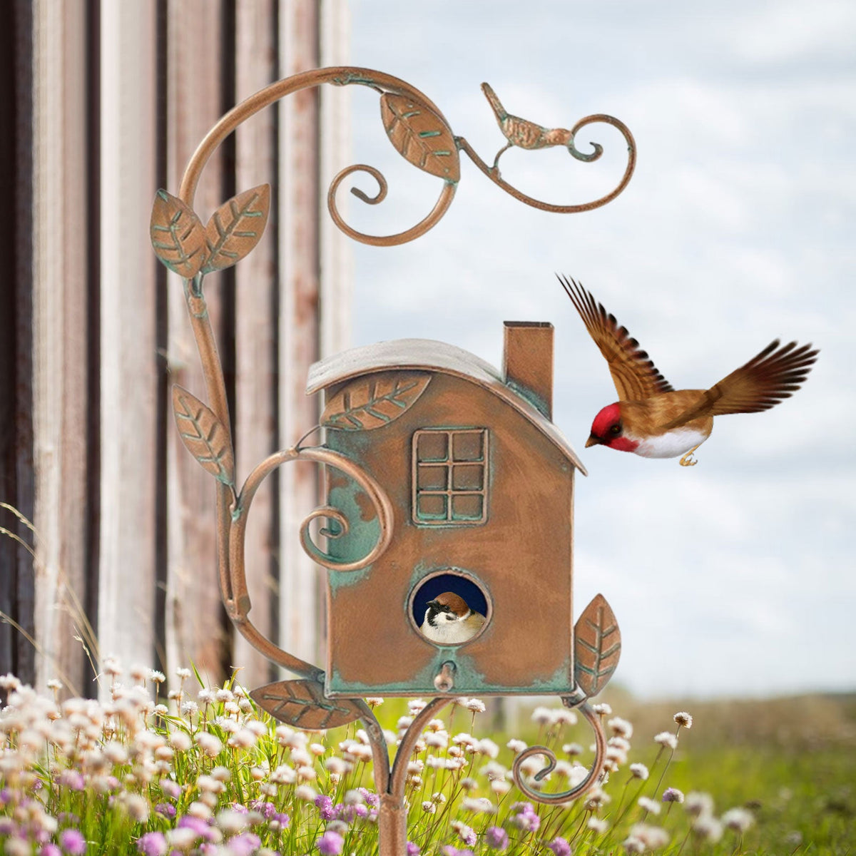 Frendorf | BirdHaven dekoratives Vogelhaus für den Garten