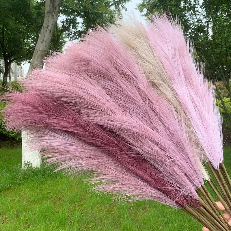 5 Stück 100 cm Künstliches Pampasgras Trockenrohr Blumenstrauß Hochzeitsfeier Dekoration Zuhause Raum DIY Künstliche Pflanzen Dekorationsbedarf