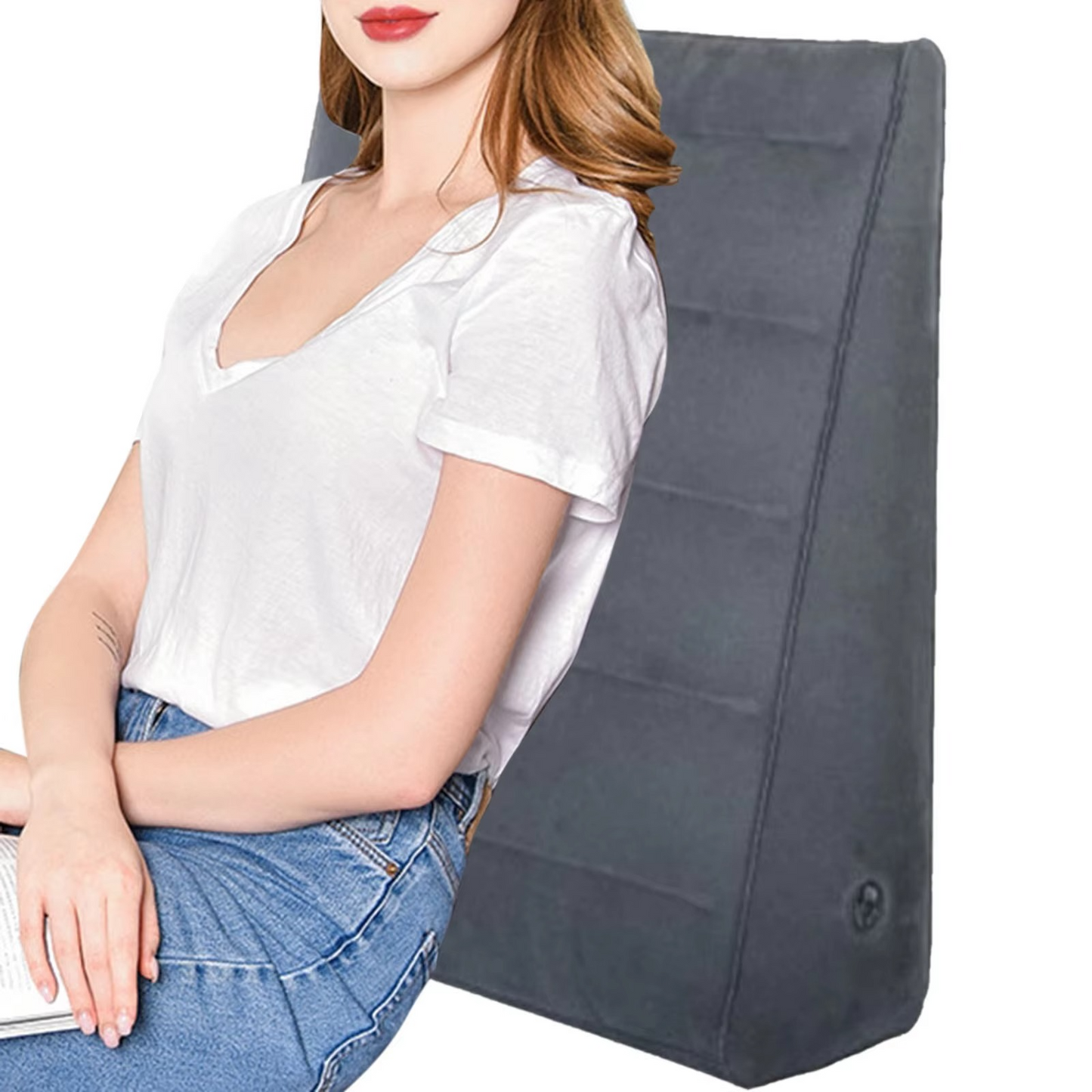 Frendorf | Aufblasbares Fuß- und Rückenhebekissen für Reisen