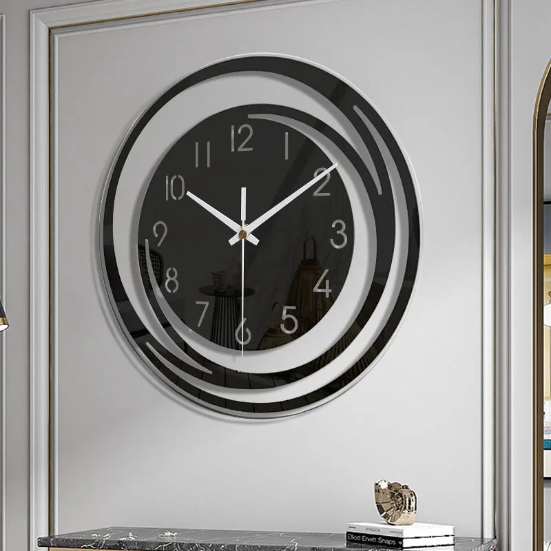 Acryl Wanduhr - Skandinavisches Design - Schwarz - Uhr