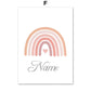 Cute Daisy Rainbow Sun Love Heart Personalized Name Poster of Wall Art Canvas Prints Picture Pink Girl Baby Kids Room Home Decor