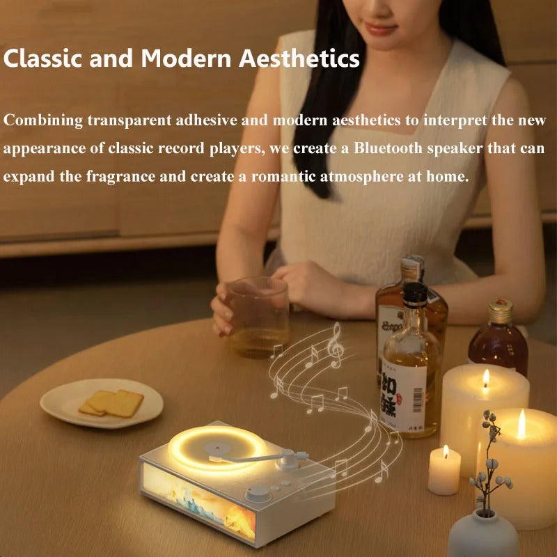 Frendorf | Vintage Design & LED Stimmungsbeleuchtung Drahtloser Aromatherapie Lautsprecher