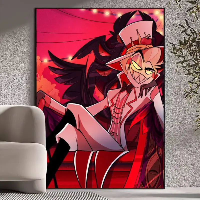 H-Hazbin Hotels Cartoon POSTER Drucke Wandbilder Wohnzimmer Heimdekoration Klein