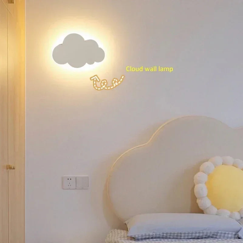 Frendorf | LED Cloud Wandlampe – 3-Farben-Dimmung Moderne Wandbeleuchtung für Schlafzimmer, Wohnzimmer und Babyzimmer Dekor