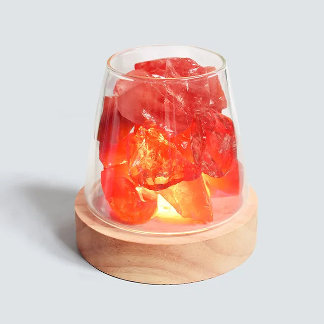 Himalaya Salzlampe - Kristall Nachtlicht & ätherisches Öl Diffusor