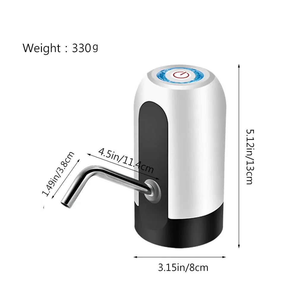 Elektrische tragbare Wasserspenderpumpe für 5-Gallonen-Flasche: USB-Ladung mit Verlängerungsschlauch - Fässerwerkzeuge