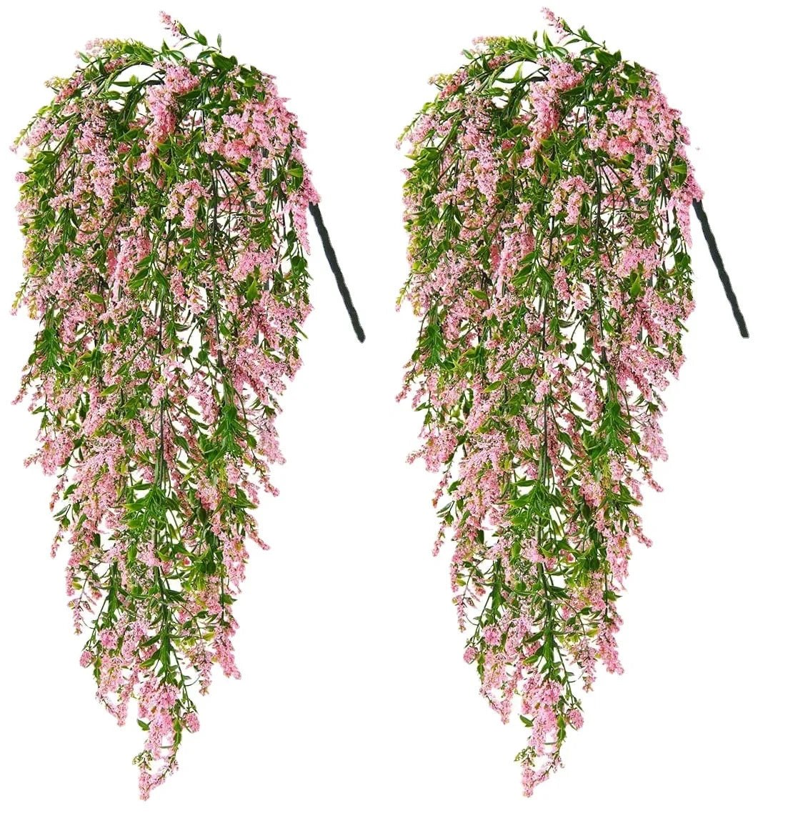 Frendorf | 2PCS Künstliche Schleierkrautblumen & Efeuranke – Faux Lavendel Hängende Pflanzen für Hochzeit, Garten und Wohnkultur