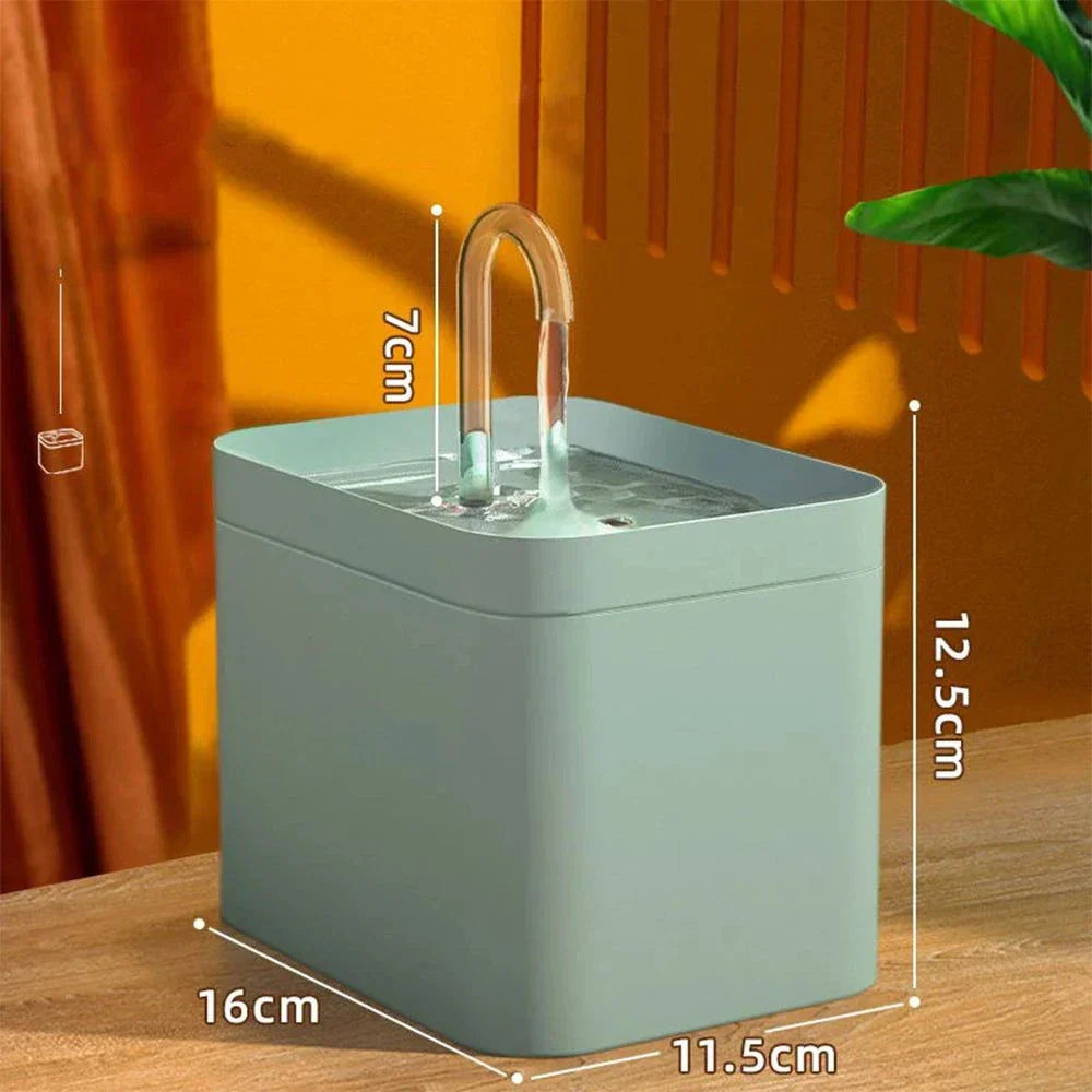 Frendorf | Ultra-leise Haustier-Wasserbrunnen mit intelligenter Filtration - 1,5 l Edelstahl