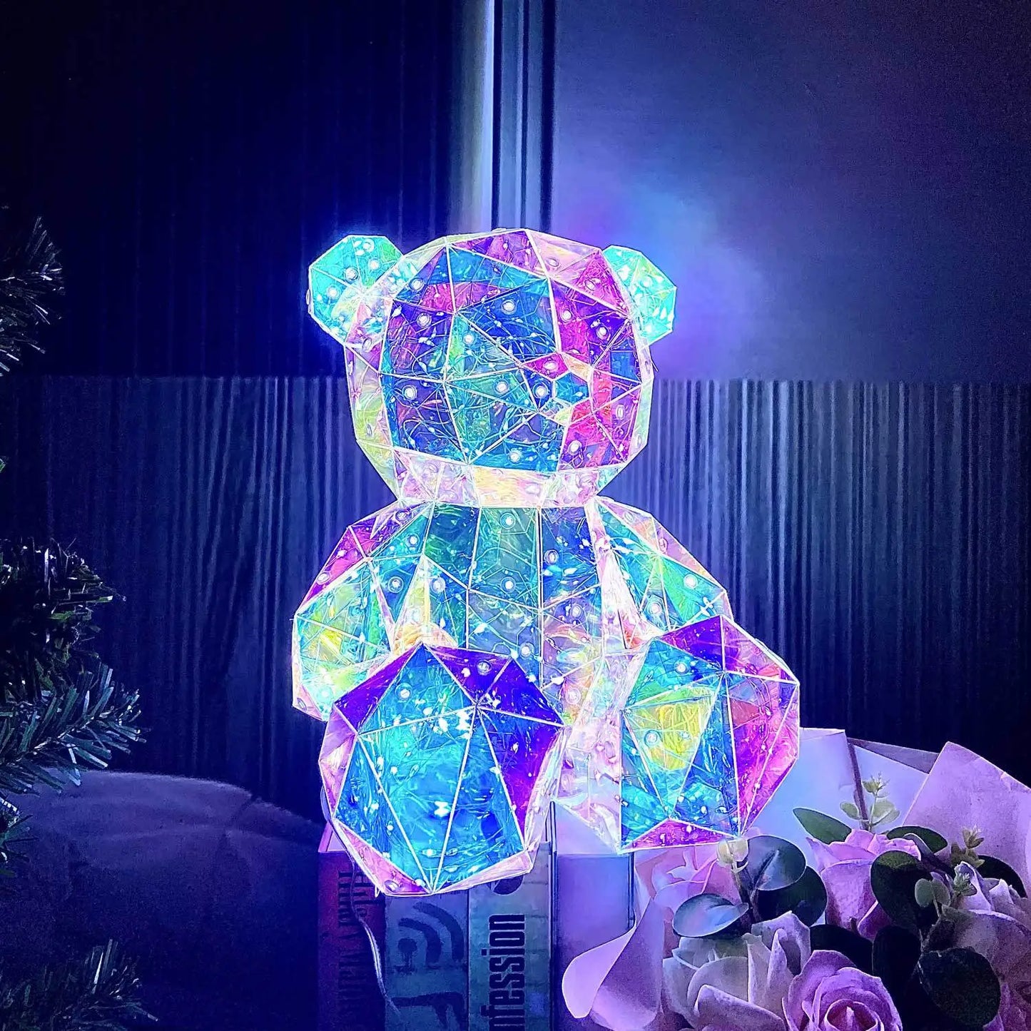 30 cm Teddybär Puppe Geschenk Lampe Bunte Funkelnde Romantische Überraschung LED Geschenk Licht Mädchen Geburtstag Valentinstag Schlafzimmer Dekor