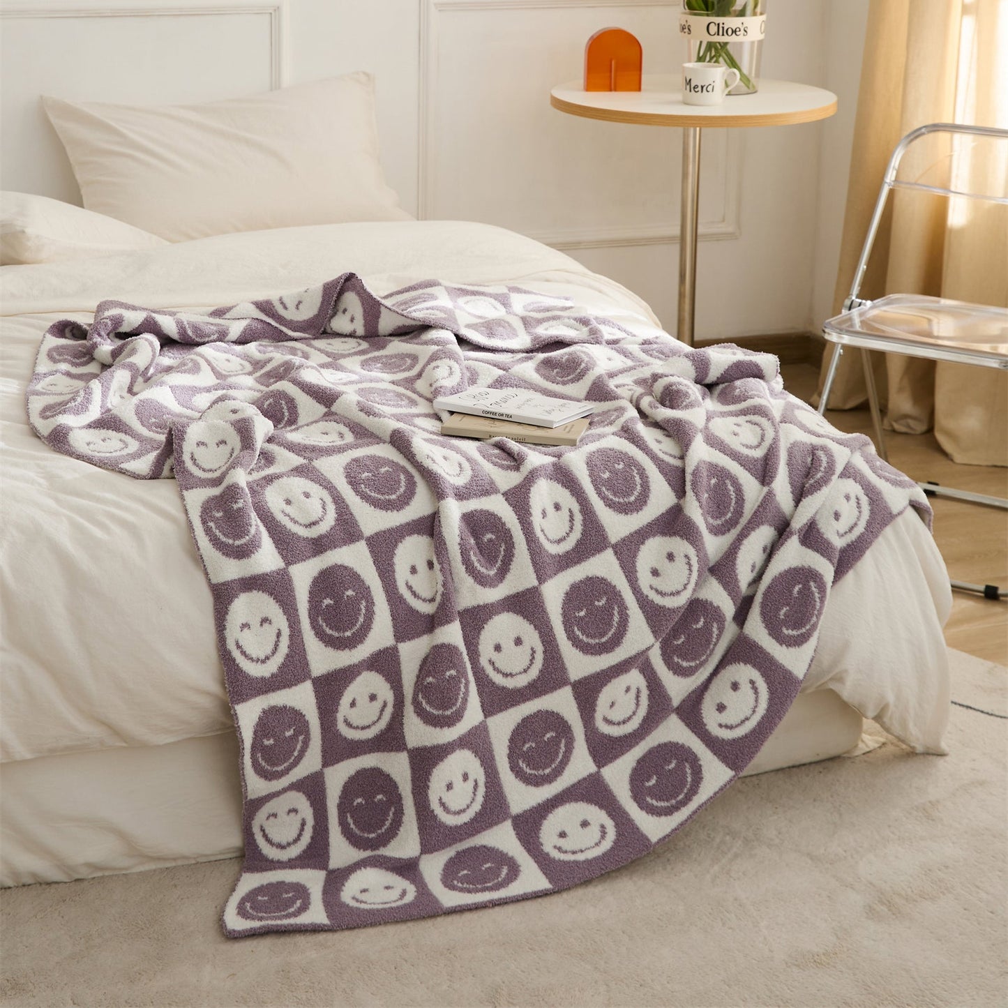 Smiley Kariert Decke