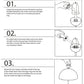 Nordische farbenfrohe Tischlampe