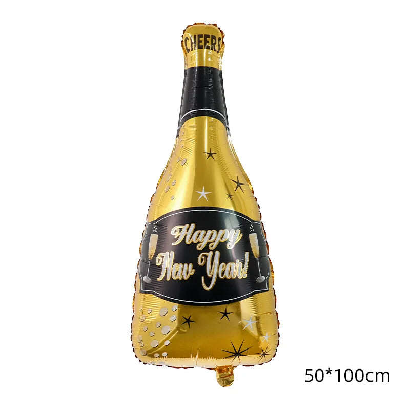 Neujahrsservietten Pappteller Becher Neujahr Tischdecken Tischüberwurf 2024 Neujahrsparty Dekorationen Silvesterparty Zubehör