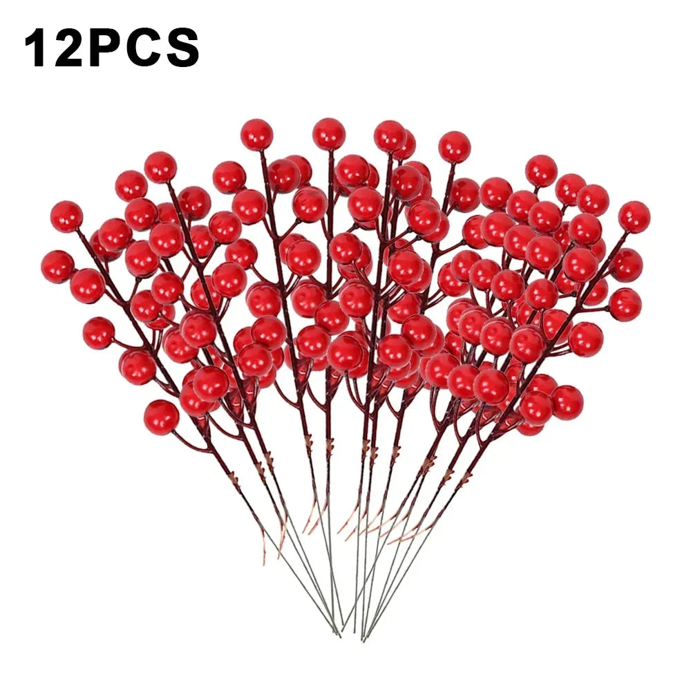 Künstliche rote Beeren DIY Weihnachtsbaum Party Dekoration
