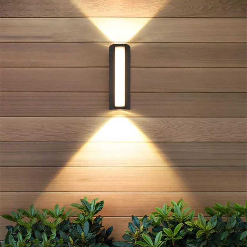 Frendorf | 12W LED wasserdichte Wandlampe – Auf- und Abwärts Außen-/Innen-Aluminium-Wandleuchte, IP65 Schutz für Wohnzimmer, Schlafzimmer, Garten und Außenbereiche