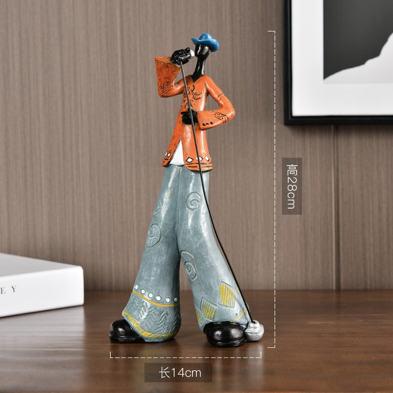 Kreative Rockband Musik Kunst Charakter Modell Statue Kreative Wohnzimmer Dekoration Wein Schrank Dekoration Harz Handwerk Liefert