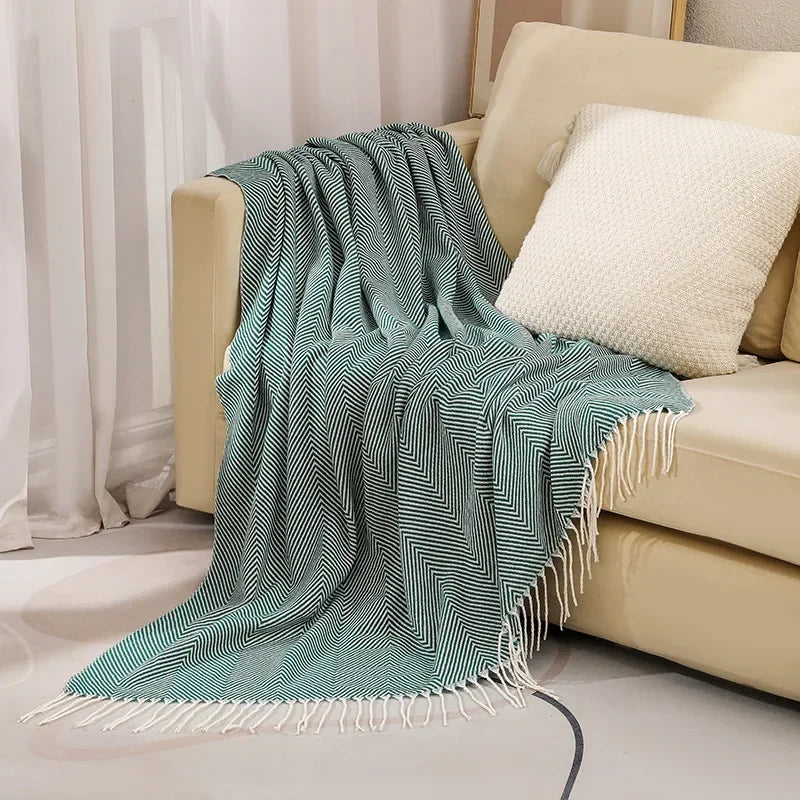 Nordische Streifen Wurf Sofa Decke