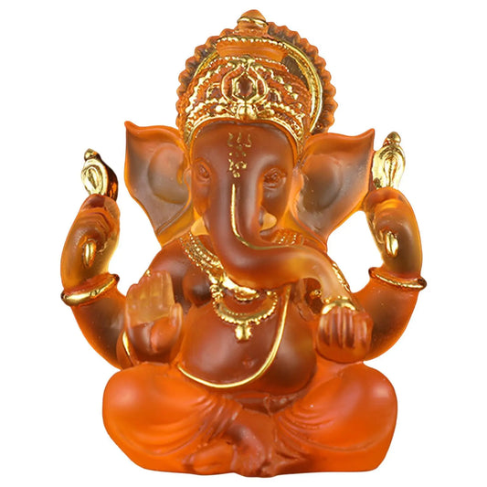 Seltene farbige semi-transparente Ganesh-Statuen für Glück in Ihrem Zuhause