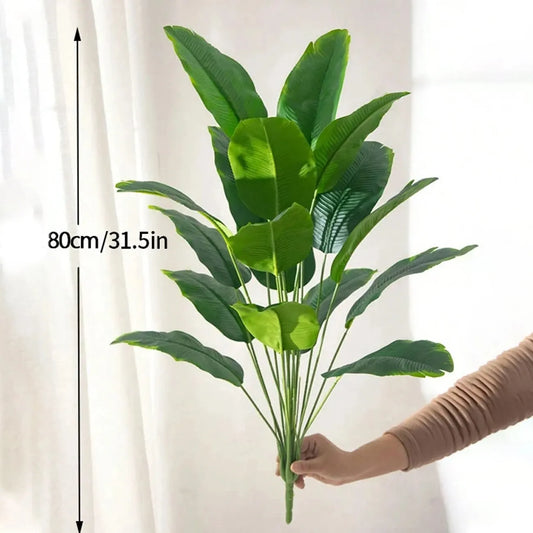 Frendorf | 1pc Kunsttropische Palme – Künstliche Bananenpflanze mit echtem Touch Monstera-Blättern für Zuhause, Garten und Bürodeko