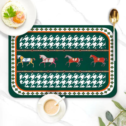 Neue leichte Luxus-Nordic-Stil Leder-unterlage - PVC wasserdichte & öl-prop table mat, Einweg anti-skalden westliche Stil unterlage