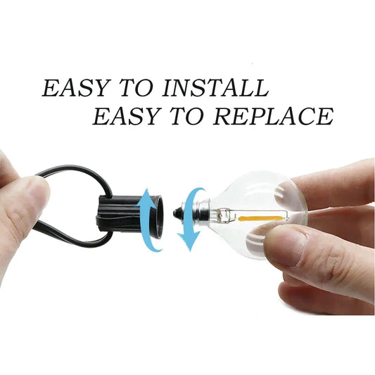 Frendorf | BrightSphere G40 Lichterkette | Warmweiß | Innen- und Außenbereich | Terrasse & Garten Dekoration