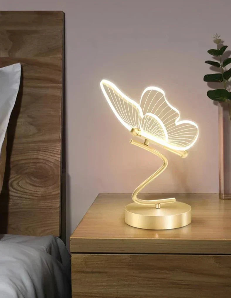 Frendorf | ButterLux LED Tischlampe | Schmetterlingsdesign | Moderne & Luxus Deko für Zuhause