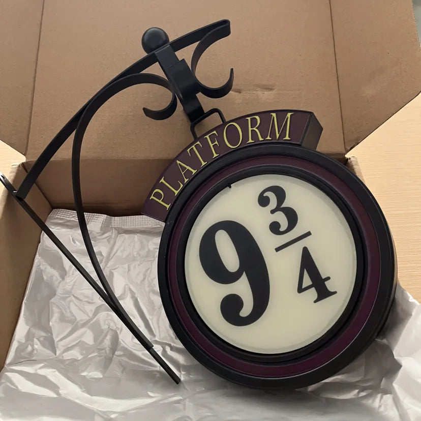 Harry Potter 9 3/4 Figur Nachttischlampe LED Magische Wandlampen Plattform Hogwarts 3D Lampe Harries Zimmerdekoration Kinder Geburtstag Geschenk