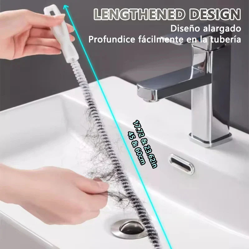 Frendorf | Drainova Rohrreiniger-Bürste | Flexibel & Wiederverwendbar | Für Bad & Küche | 45–65 cm