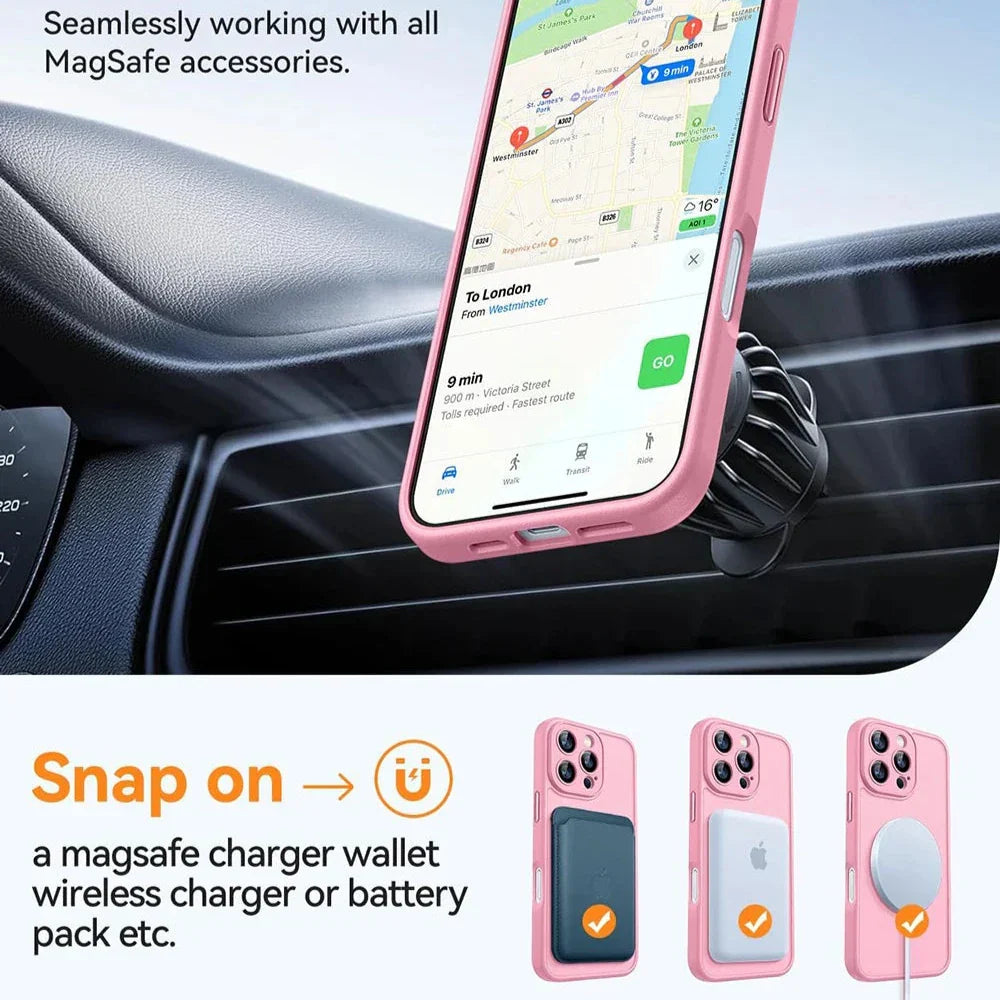 Frendorf | Hybrid Schockfeste iPhone Matte Transparente MagSafe Hülle