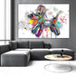 Graffiti-Ballon, guter Hund, Pop-Art-Poster, Druck auf Leinwand, Gemälde, abstraktes Bild für Wohnzimmer, Heimdekoration, rahmenlos