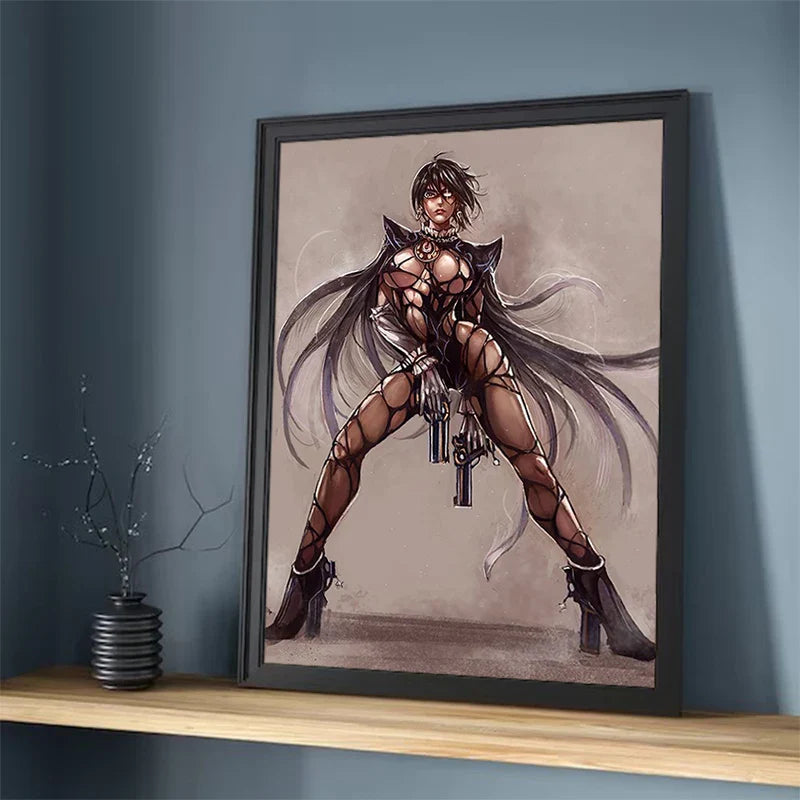 Painting on Canvas Wall Art B-Bayonetta Decorative Pictures for Living Room Decor Home Decoration Interior Paintings Poster the