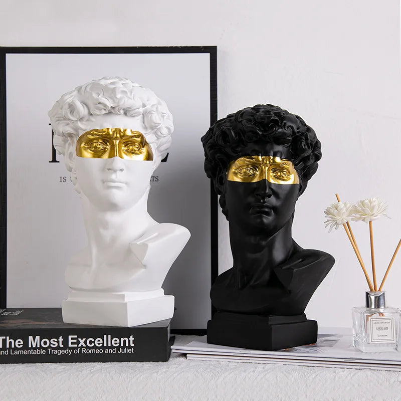 Europäische Wohnkultur David Kopf ResinStatuen Statuen Wohnkultur Moderne abstrakte Kunst Büste Skulptur Kunst Skizze Praxis