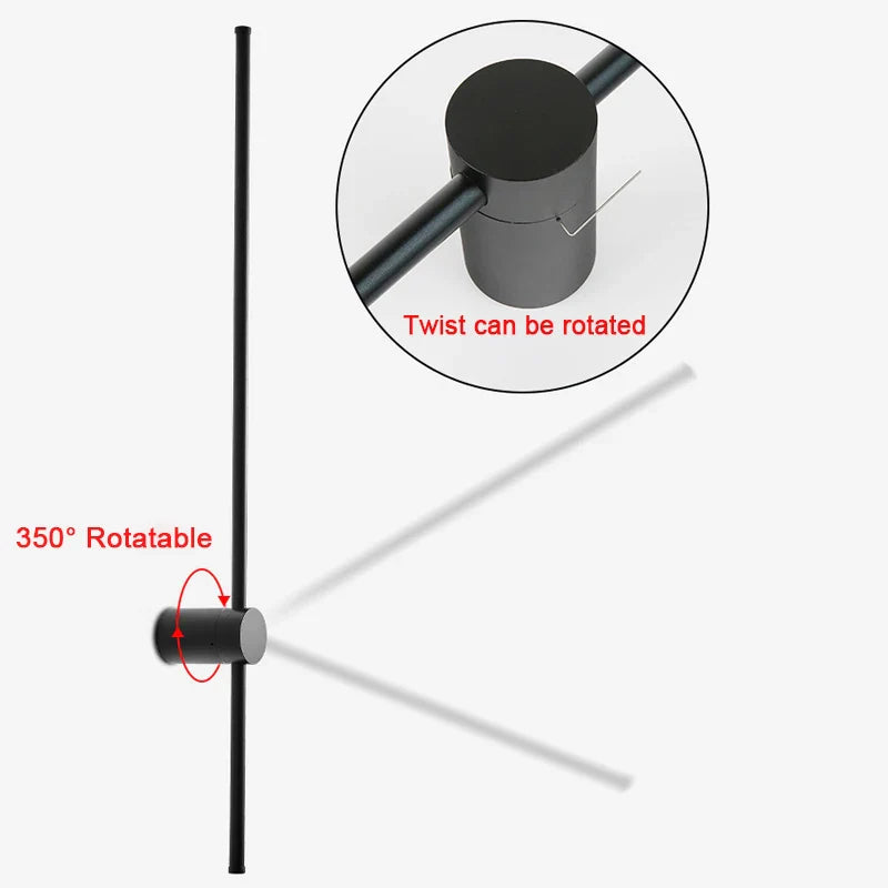 Moderne LED Wandbeleuchtung für Sofahintergrund, Schlafzimmer - 350° drehbare Innen-LED-Wandleuchten